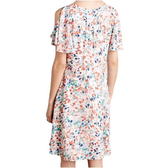 Maeve Anthropologie Flutter Sleeve Water Color Polka Dot Dress Womens Size XS - Picture 3 of 15